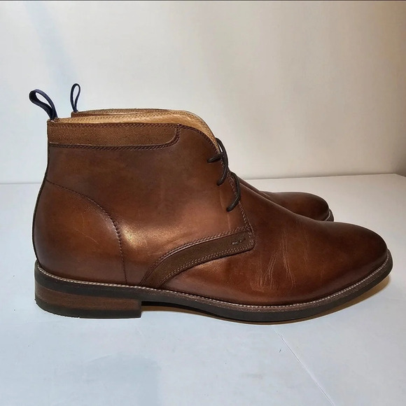 Florsheim Mens Cognac Brown Leather Uptown Chukka Boot Size 10.5M 11936-221 - Picture 1 of 10